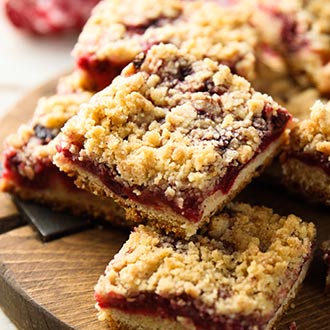 Fall Baking Cranberry Streusel Bars